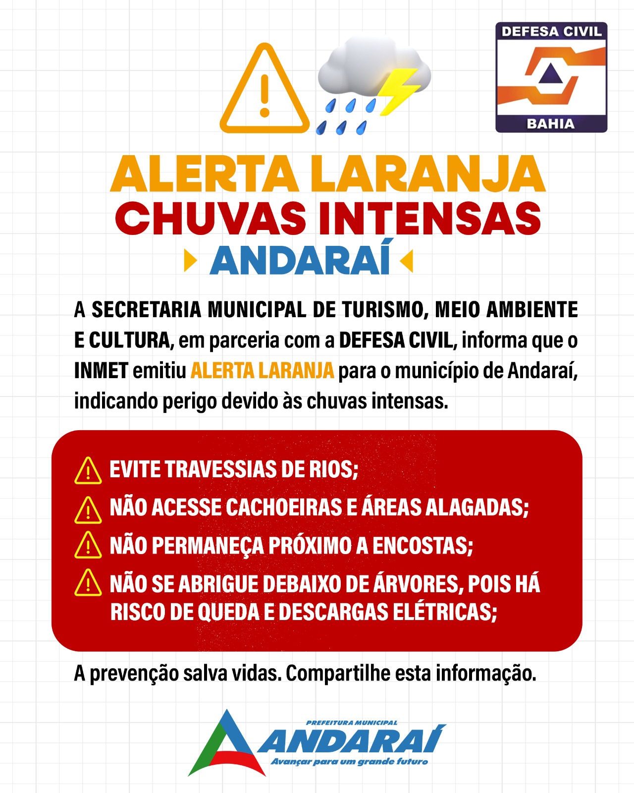 ALERTA LARANJA – ANDARAÍ