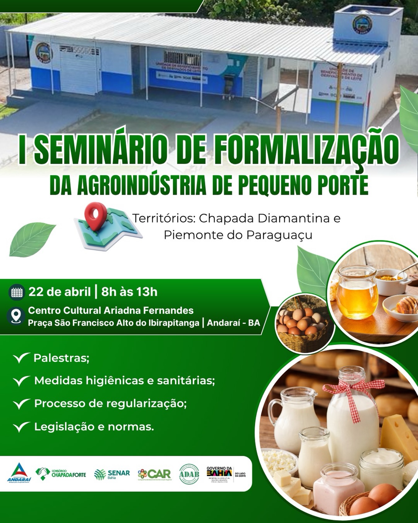 ATENÇÃO, PRODUTORES E PRODUTORAS DE ANDARAÍ! 